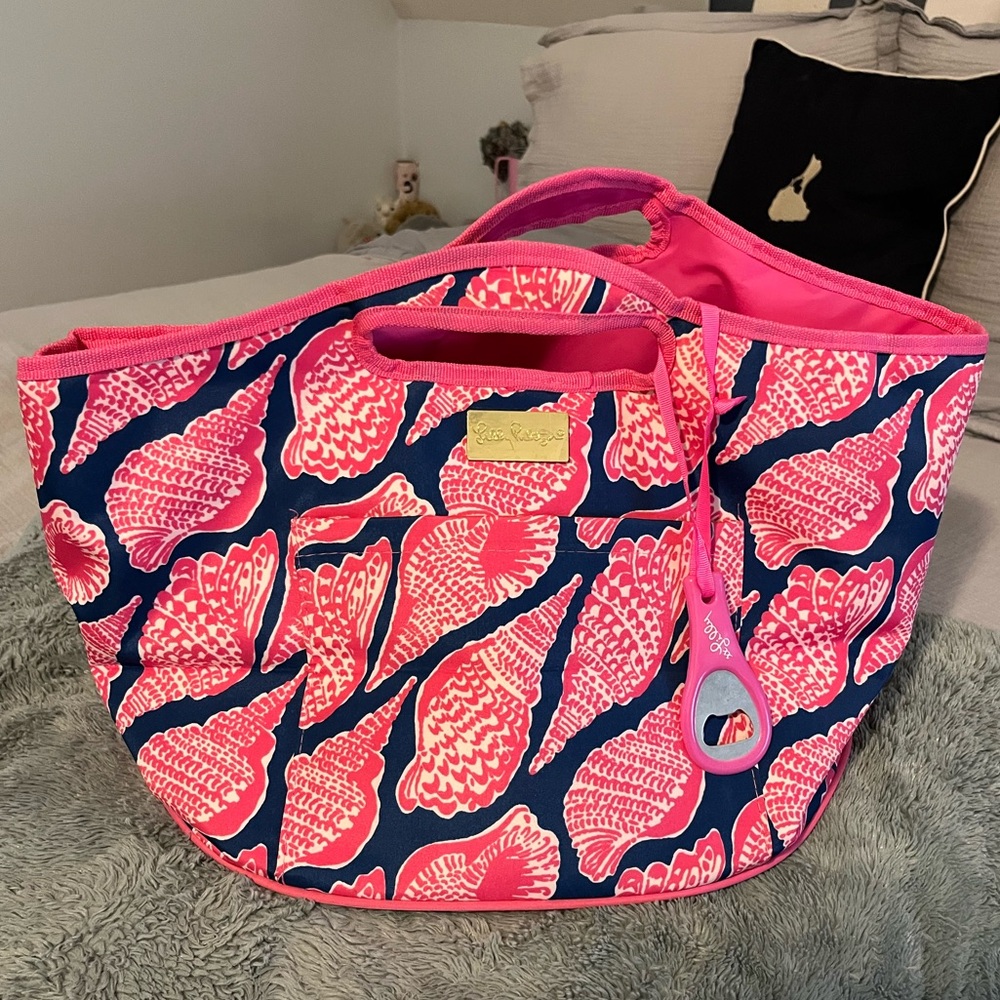 Pink and Navy Lilly Pulitzer Cooler